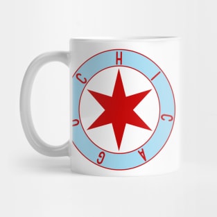 Chicago Flag Star Decal Mug